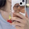 Short Summer Cherry Pendant Beaded Cherry Phone Lanyard Y2K Mobile Phone Charms  Backpack Ornament