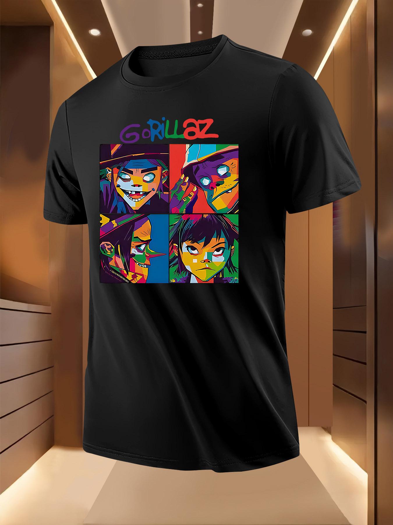 Gorillaz Graphic Tshirt - Breathable Lightweight Polyester XXXXL