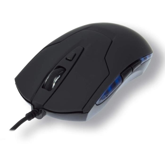 Souris verticale mcl - usb - optique - 1600 dpi - ergonomique - droitier - noir