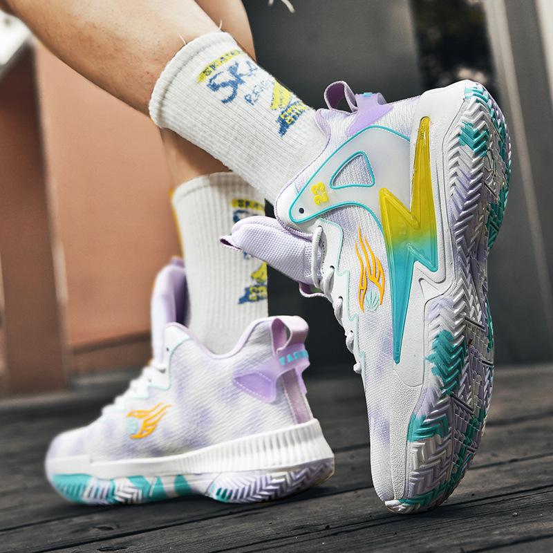Summer mandarin duck basketball shoes for men and women couples mesh breathable non-slip sports shoes basketball shoes