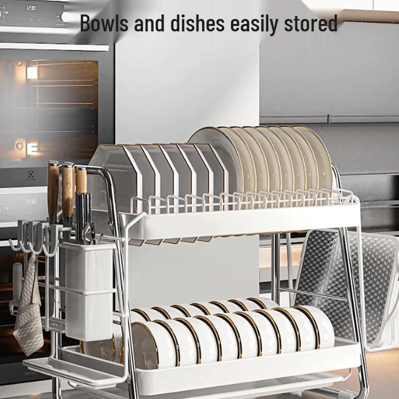 Stainless Steel Double-Layer Dish Drying Rack