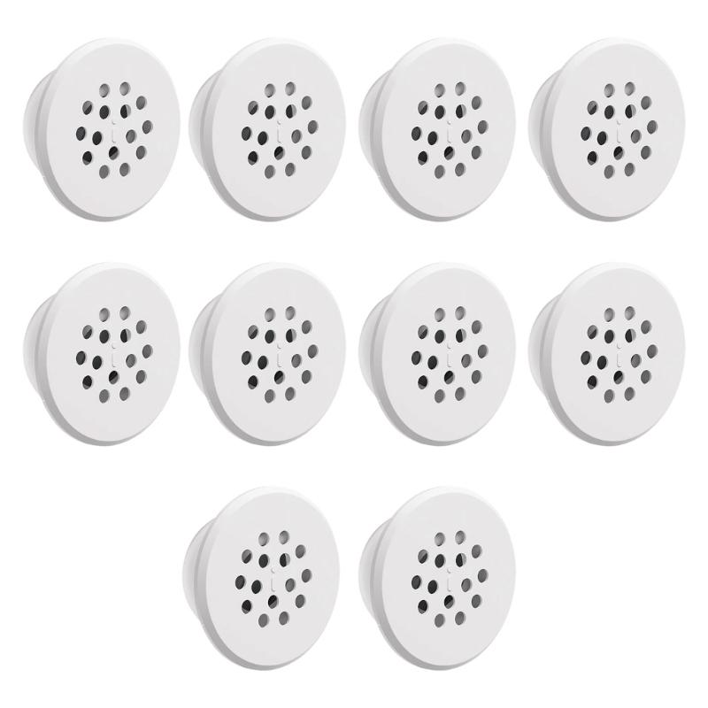Pack of 10 Universal Sink Stoppers Overflows Cover Featuring Leak Proof Seal & Easy Installation for Bathroom Basin белый