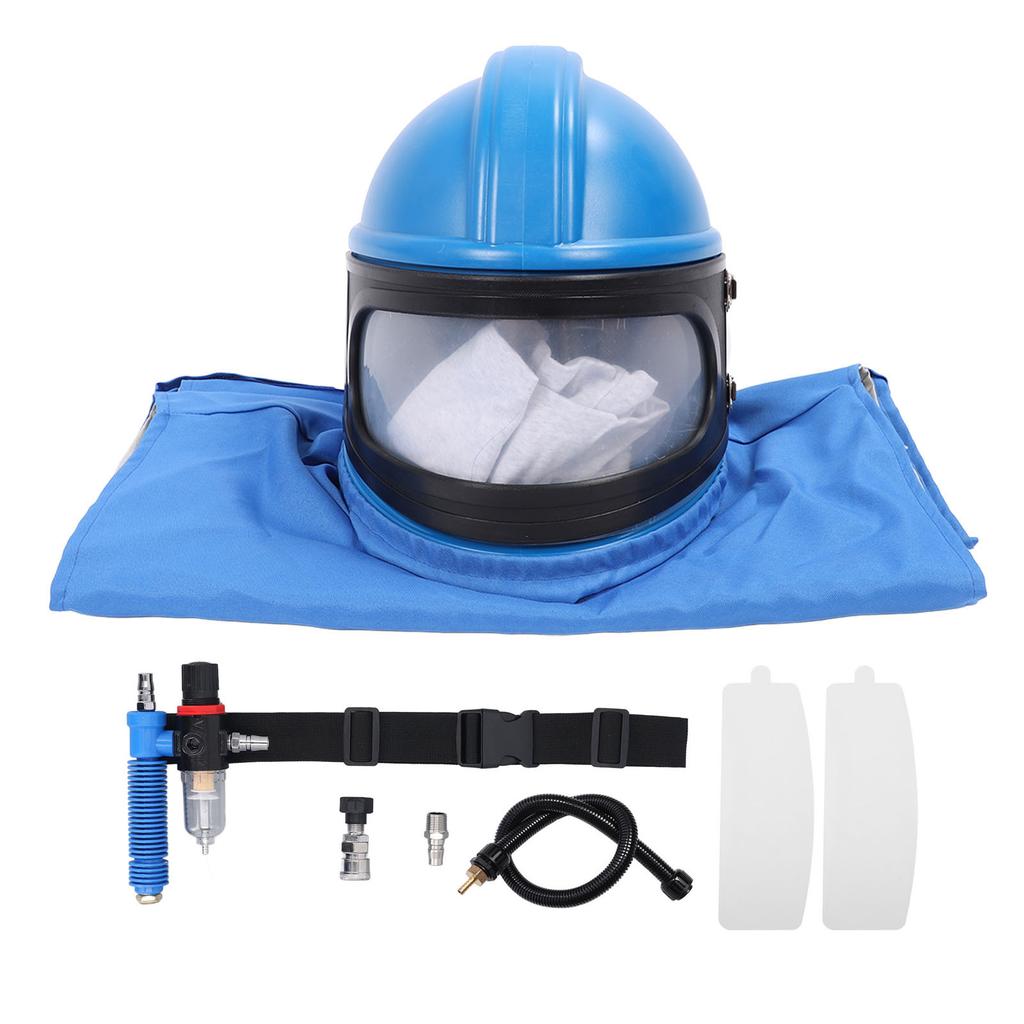 Sand Blasting Hood Cap with Sandblasting Temperature Regulator 1 4in 13mm Thread for Spraying Cutting Crushing Painting