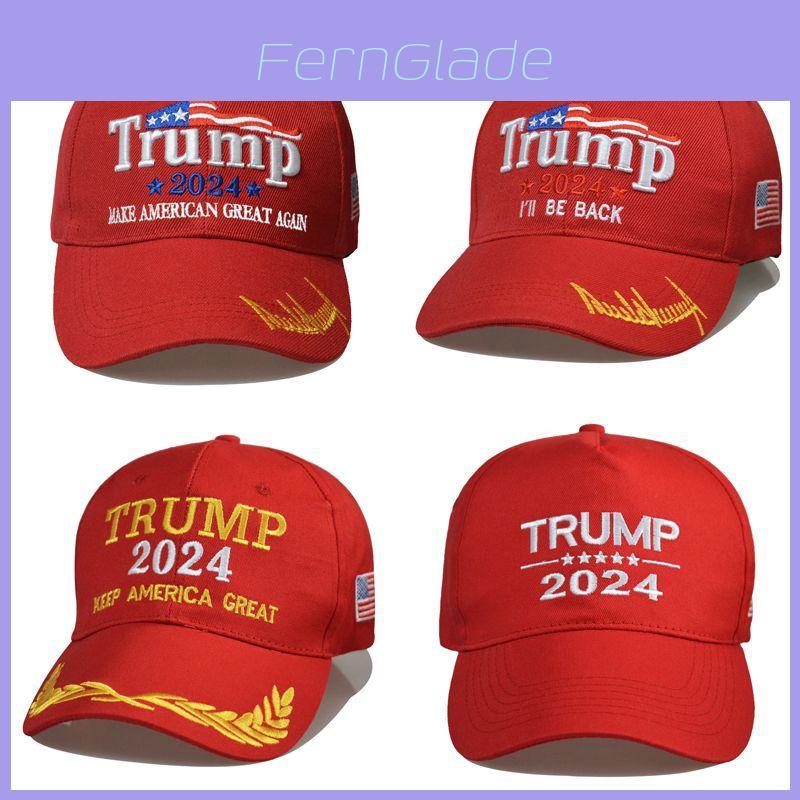 Trump America Take Back Usa Signature 2024 Red Shadow Embroidered Cap Hat