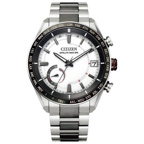 

Citizen Attesa F150 Eco-Drive GPS Satellite Radio-Controlled Watch, Direct Flight ACT Line CC3085-51A, Men s, White