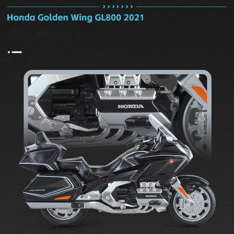 1/12 Honda Golden Wing GL800 Motorcycle Cruise Motorcycle Alloy Diecast Model Boy Alloy Simulation Collection Ornament Toy Car