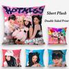 A-Aespas-K-Karina Kpop Style Girl Pillow Case Plush Fabric Soft Double Sided Print Sofa Cushion Cover Throw Pillow Covers
