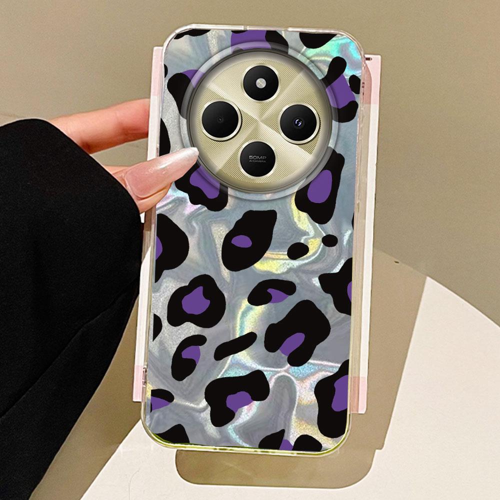 Leopard Print Water Texture Phone Case for Xiaomi Poco X5 M6 Pro X6 X3 NFC C65 C61 Couple Bags Shell Matte TPU Women Girls Cover