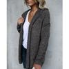 Herbst- und Winterjacke Damen Langarm Plüsch-Cardigan Lockerer Hoodie Pullover