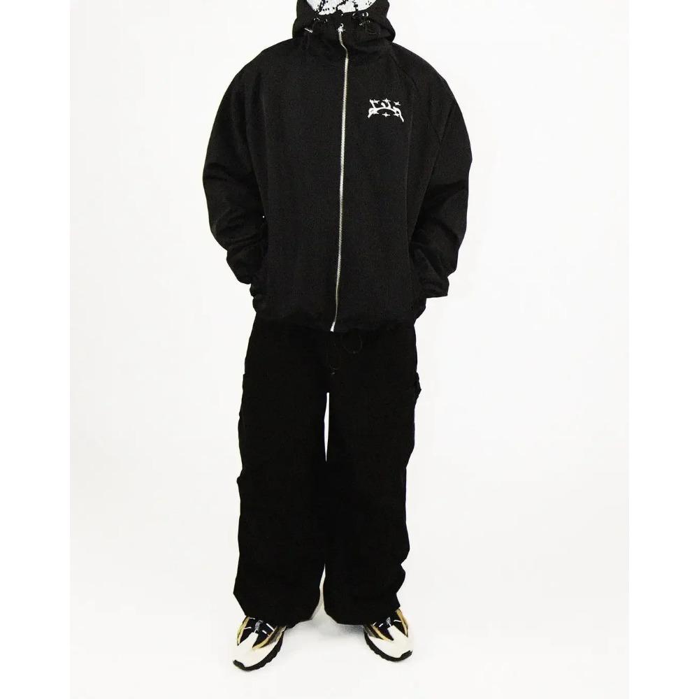 ZYLLO Streetwear Y2k Tepláková bunda Retro Klasický Potisk Větrovka na Zip Mikina s Kapucí Pánská Dámská Móda Harajuku Bomber Bunda Topy