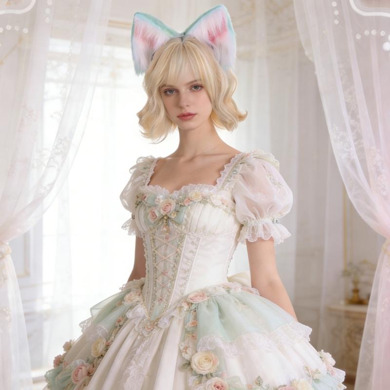 Realistic Foxes Tail And Ears Set For Women Cosplay Faux Furs Costume Headband and Tail Convention Role Play Accessories