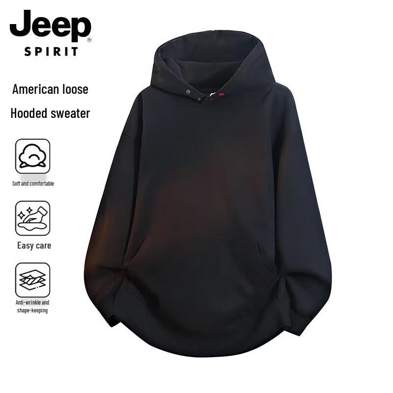 JEEP SPIRIT Men s 2026 Loose Fit Hooded Sweatshirt XL