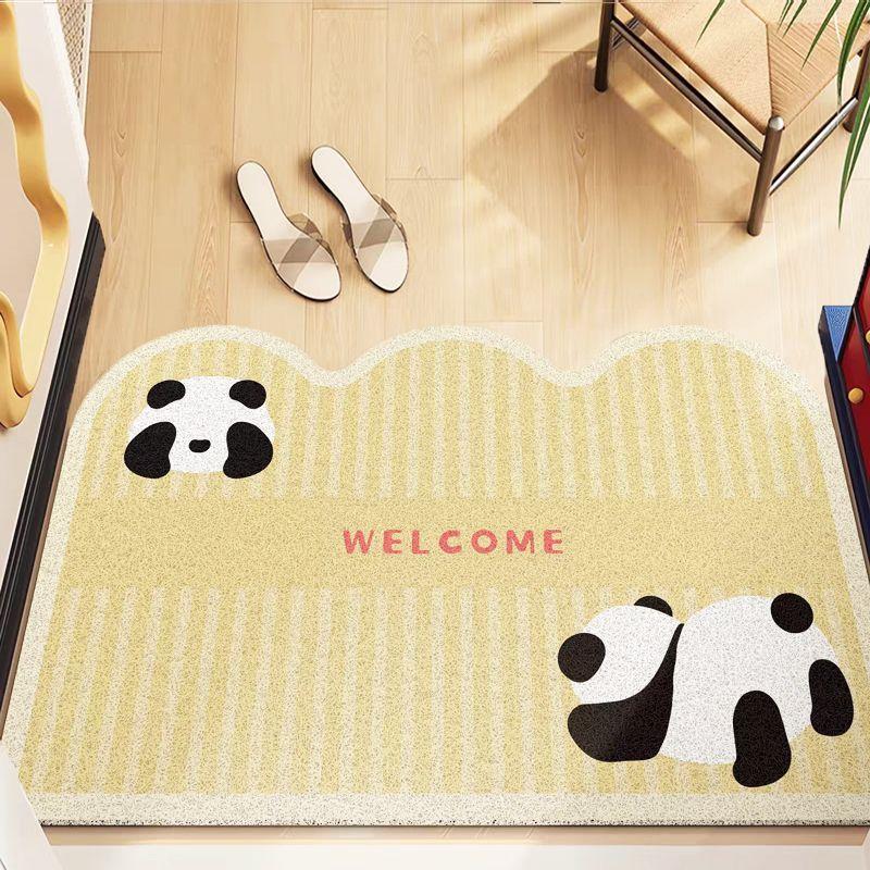 Cartoon Silk Circle Floor Mat, Porch Scraping Mud And Soil Entry Door Floor Mat, Household Can Be Cut, Dirt-Resistant And Easy To Take Care Of,