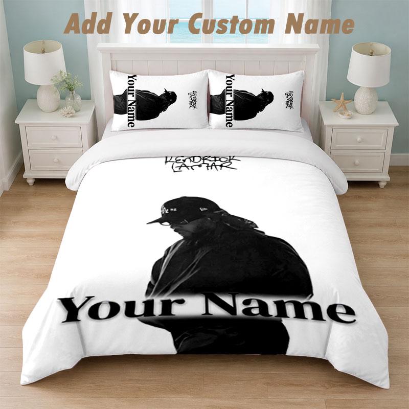 Bedding Set 1 Duvet Cover 2 Pillowcases Kendrick Lamar Print Soft Bed Linen Bedroom Decor