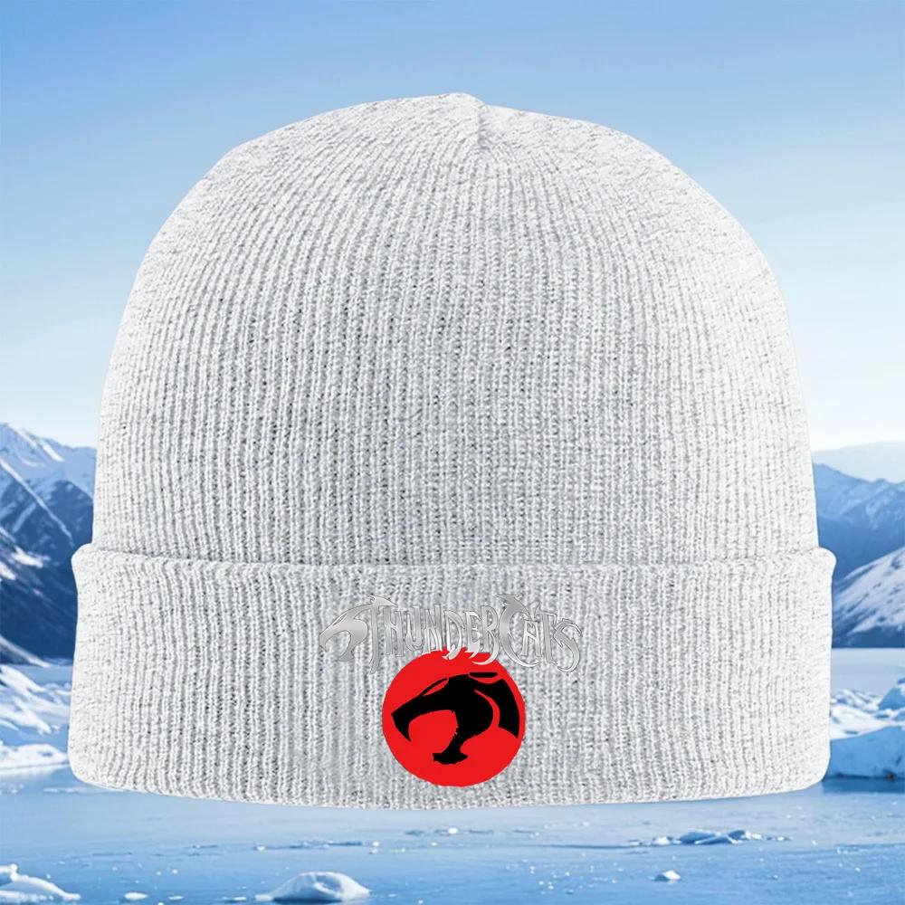 ThunderCats head logo red circle feline Unisex Women Unisex Knitted Hat Beanie Pullover Cap Winter Thermal Warm Christmas Outdoor C