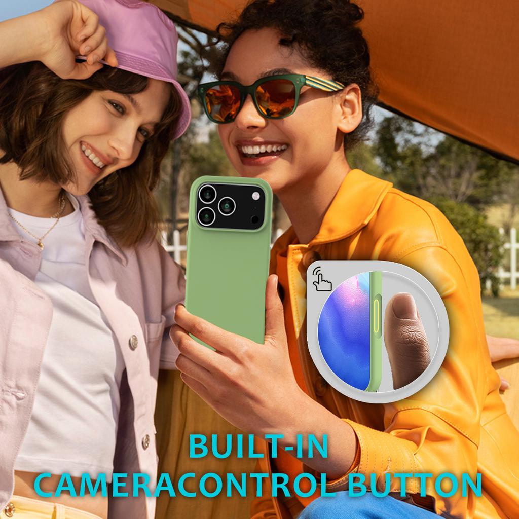 For iPhone 17 Pro Max Case Drop Proof Liquid Silicone Soft Lining Back Phone Cover