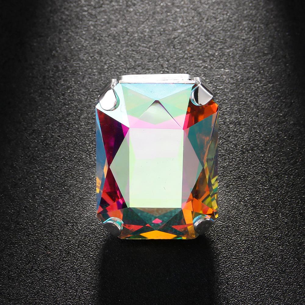 Nuovo Anello Quadrato Minimalista Anello Regolabile Gioielli Accessori da Donna di Alta Gamma