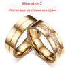 Vnox 1 Pair Wedding Rings for Women Men Couple Promise Band Stainless Steel Anniversary Engagement Jewelry Alliance Bijoux