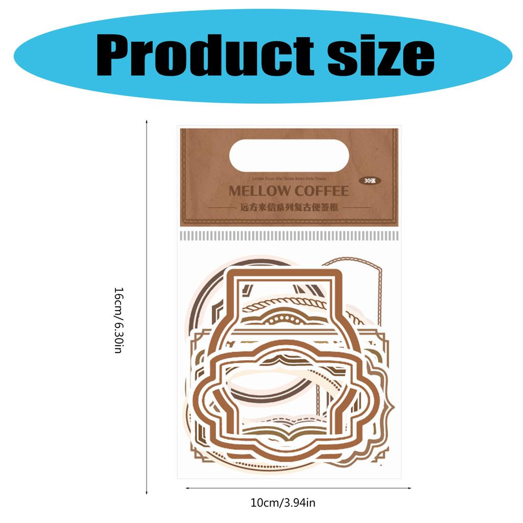 30 Peças/Conjunto Moldura Decorativa Vazada Molduras Vintage para Scrapbook Moldura Retrô para Decoração de Criação de Cartões de Jornal