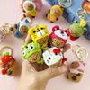 Hand Woven Cross Dressing Capybara Doll Yarn Crochet Capibala Keychain Mini Bag Car Keychain Handmade Pendant Ornament