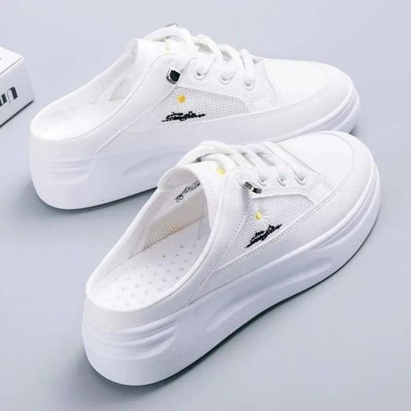 Small fresh flowers summer new single mesh breathable mesh shoes versatile sandals sandals wear thin slippers