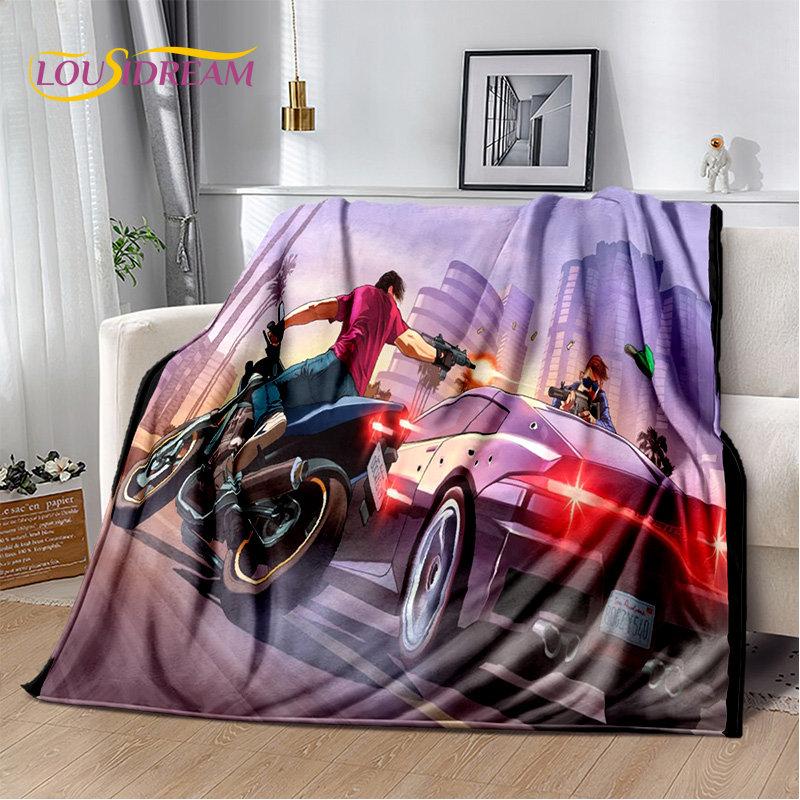 Grand Theft Auto GTA Game Gamer Soft Plush Blanket,Flannel Blanket Throw Blanket for Living Room Bedroom Bed Sofa Picnic Cover