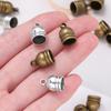 10Pcs/lot Necklace End Crimp Bead Leather End Caps Cord Cover Necklace Bracelet End Tip Cap DIY Jewelry Making Finding