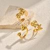 Open Adjustable Butterfly Heart Ring for Women, Hypoallergenic Stainless Steel Gold Color Aesthetic Fashion Jewellry Accessories