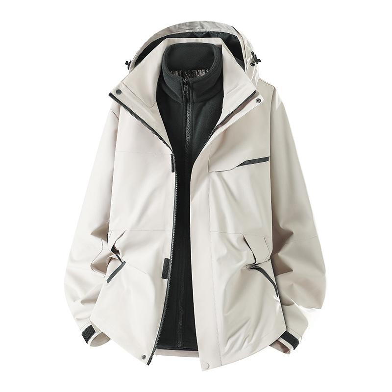 New Three-in-one Jacket for Autumn and Winter Outdoor Waterproof Windproof Mountaineering Suit Men's and Women's Work Jacket