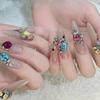 12Grids Shimmering Crystal Flatback Rhinestones Colorful Nail Art Gemstones DIY Nail Jewelry Decoration Tool