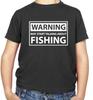 Warning May Start Talking About Fishing Kids T-Shirt - Fisherman - Angling -Fish