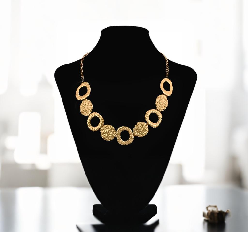 Personalized Exaggerated Necklace, Concentric Ring Fashion Alloy Accessories