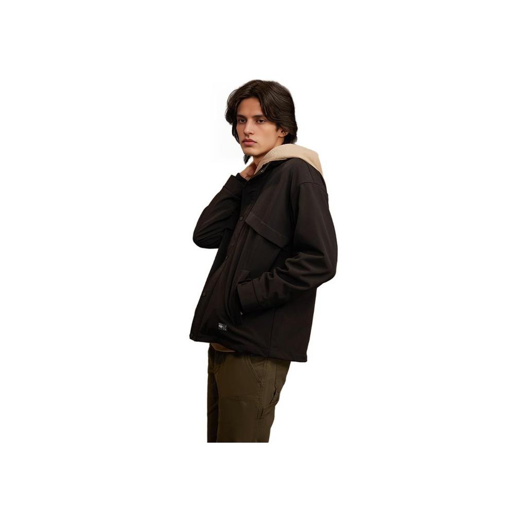 GAP Solid Color Single Breasted Work Jacket Men jackets Black 769911