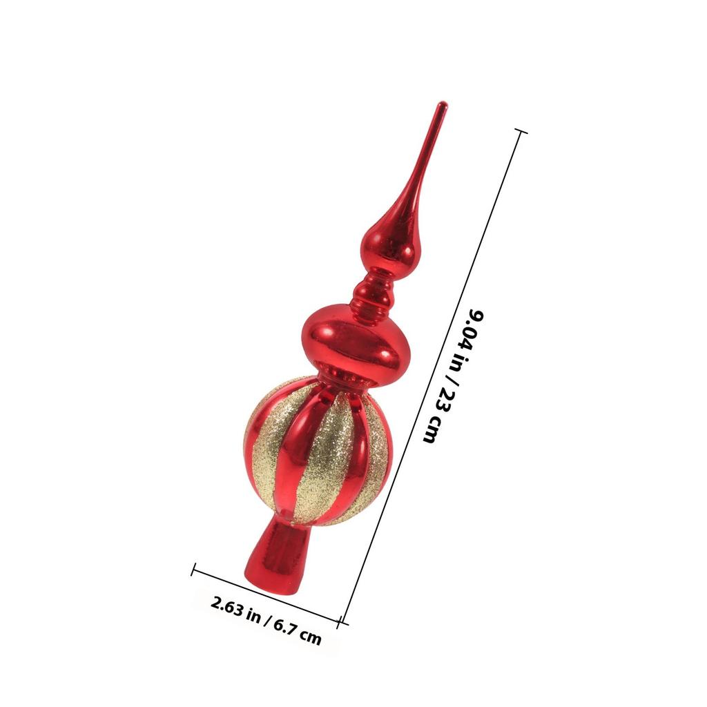 Spherical Christmas Tree Topper Plastic Sturdy Xmas Treetop Ornament Christmas Party Supplies Decoration Xmas Treetop