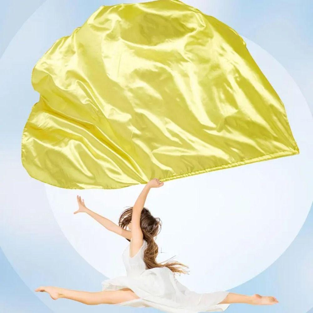 Halvcirkel Dansrekvisita Flagga Teleskopiska Pinnar Färgrik Magdansfläkt Performance Rekvisita Flexibel Dansuppvisningsfläkt