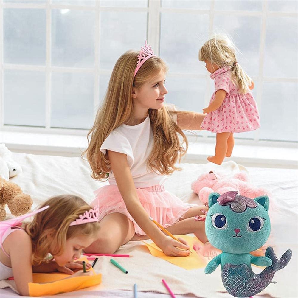 2pcs/lot Gabby's Dollhouse Plush Toy Mercat Mermaid Pandy Paw Cakey Kitty Fairy CatRat Stuffed Animal Plushie Doll Fan Girl Gift