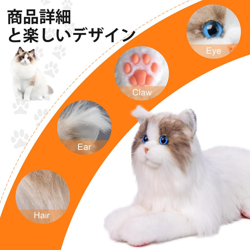 Chongker Realistic and Lifelike Cat Plush Handmade with a Soft Cute and Soothing a Perfect Gift for Cat and Perfect for Birthdays and Anniversaries