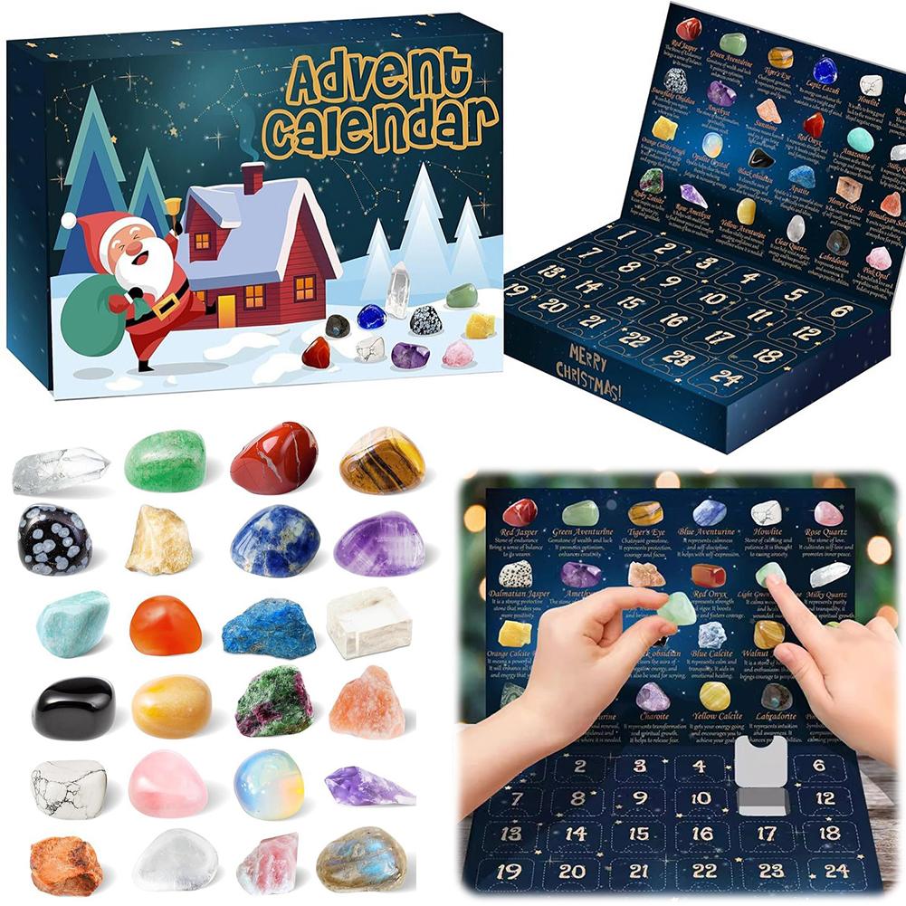 Crystal Growing Kit Advent Calendar 2025 24 Days Crystal Gemstones Minerals Rocks & Fossils Advent Calendars Gift for Kids