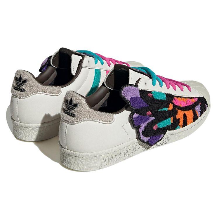 Adidas Originals Han Meilin X  Superstar 80S Rooster Leather Low-Top Sneakers Unisex Sneakers White Black Pink ID4386