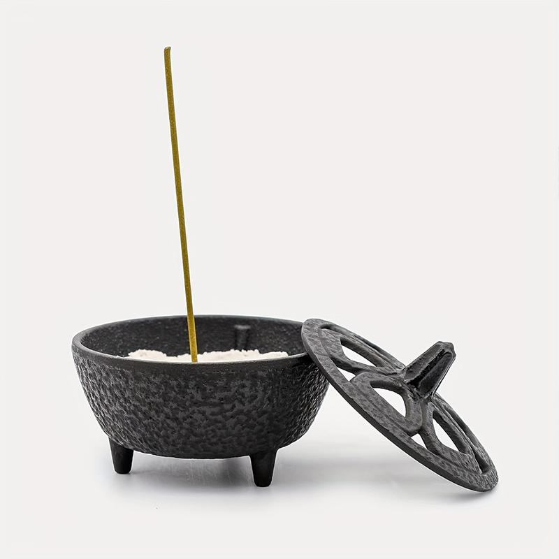 1PC Cast Iron Incense Burner Tea Ceremony Fragrance Smoke Stove Decoration Incense Holder