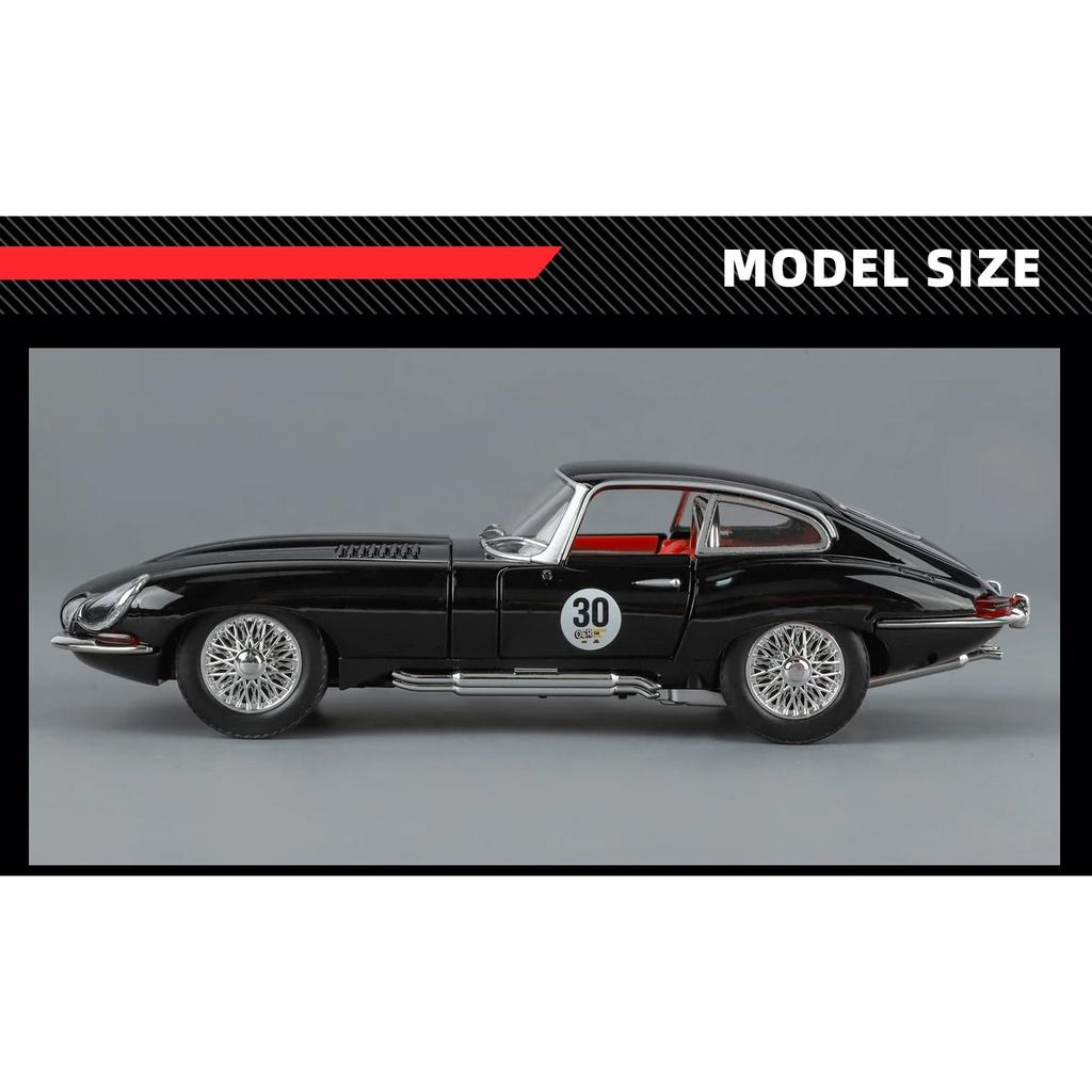 NEW 1/24 Jaguars E-Type Alloy Car Model Sound and Light Pull Back Children's Toy Collectibles Birthday Gift