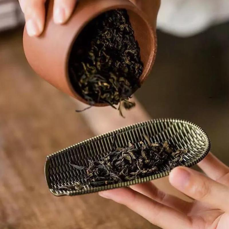 2 Stück Legierung Weben Chaze Tee Schaufel Set Handgefertigt Kaffeebohnen Aufnahme Werkzeuge Traditionelle Kung Fu Tee-Schaufel Zubehör Teezeremonie