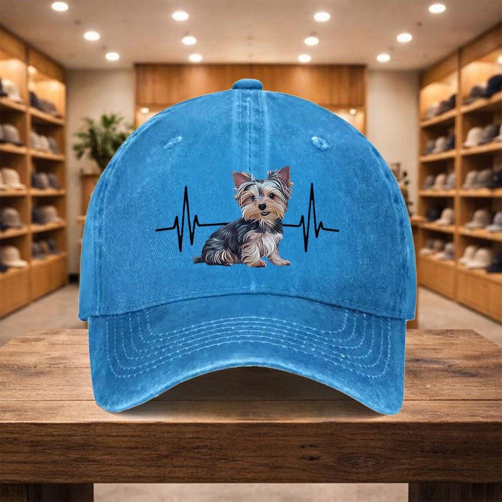 PC Yorkshire Terrier Baseballkappe für Herren Damen Verstellbare Snapback-Kappe mit Yorkie-Hund Leicht Geeignet für Reisen B