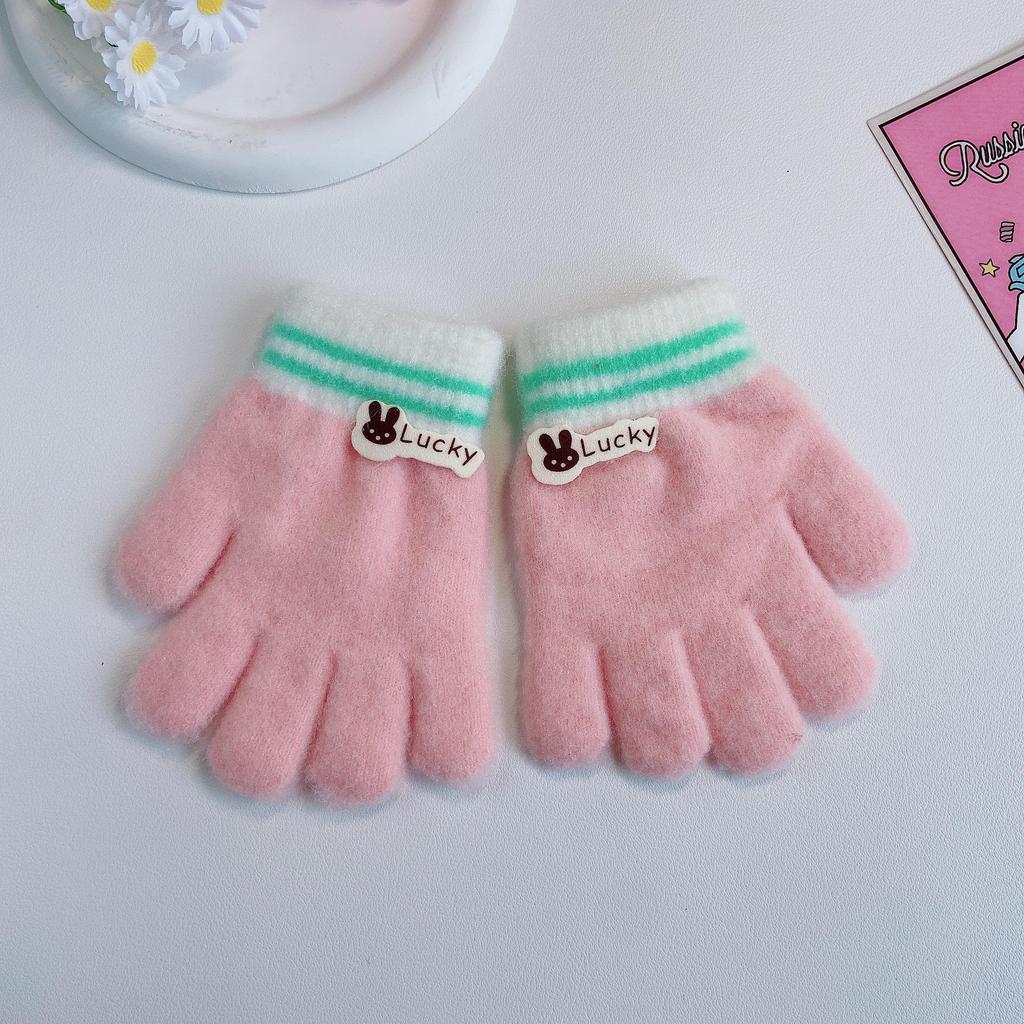 Warm Cartoon Rabbit Gloves for Toddlers 1-3 Years – Autumn/Winter Cold Protection