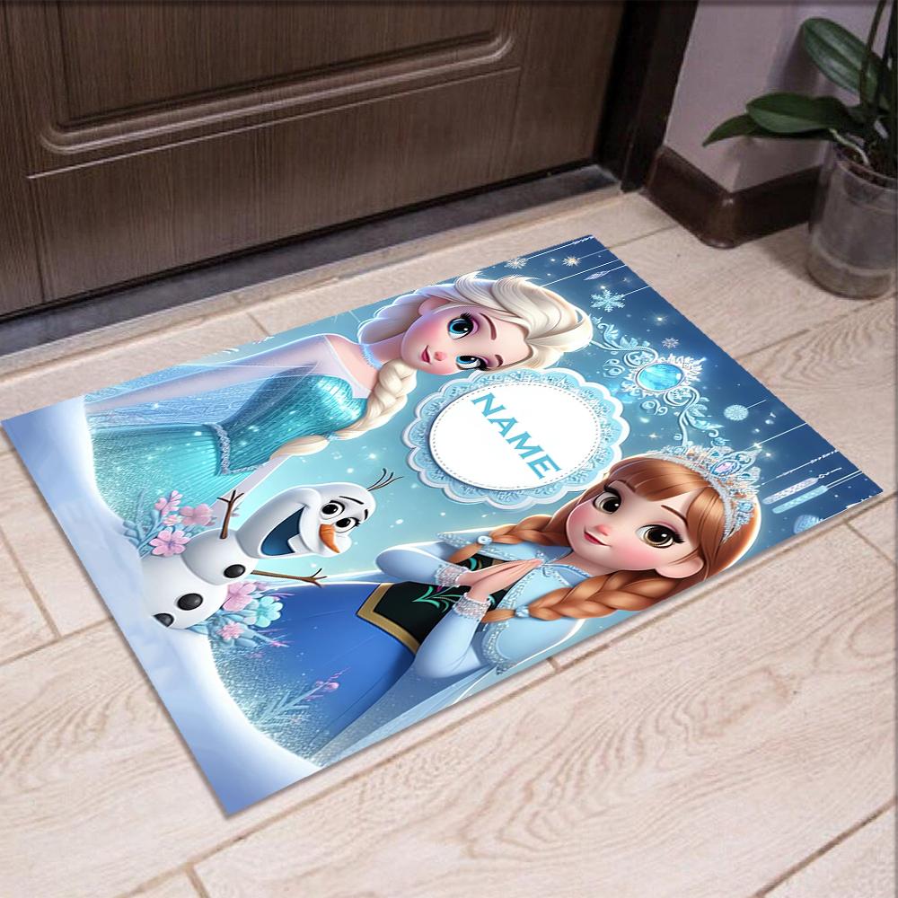 Custom Name Elsa Printed Carpet,Rug for Office Chair Living Room Bedroom Kitchen Room Decor Gifts.