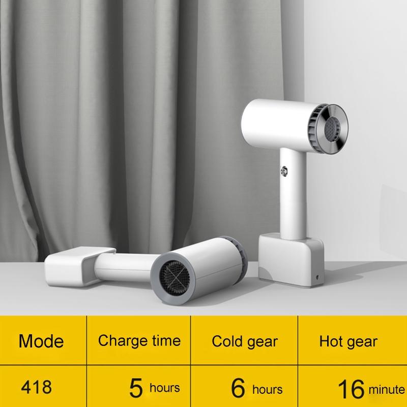 2600mAh Cordless Hair Dryer Portable Rechargeable Hot/Cold Air Hair Dryer Cordless Hair Dryer for Outdoor Travel