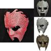 Geometric Pattern Resin Cosplay Halloween Face Mask For Party And Costume