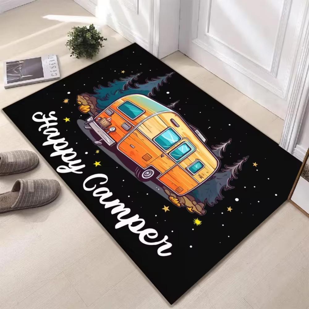 Welkom In Onze Camper  Deurmat, Antislip Absorberend Wasbare Vloerkleed voor Camper, Campingplek Kampeerliefhebbers 50x80cm 20x31inch