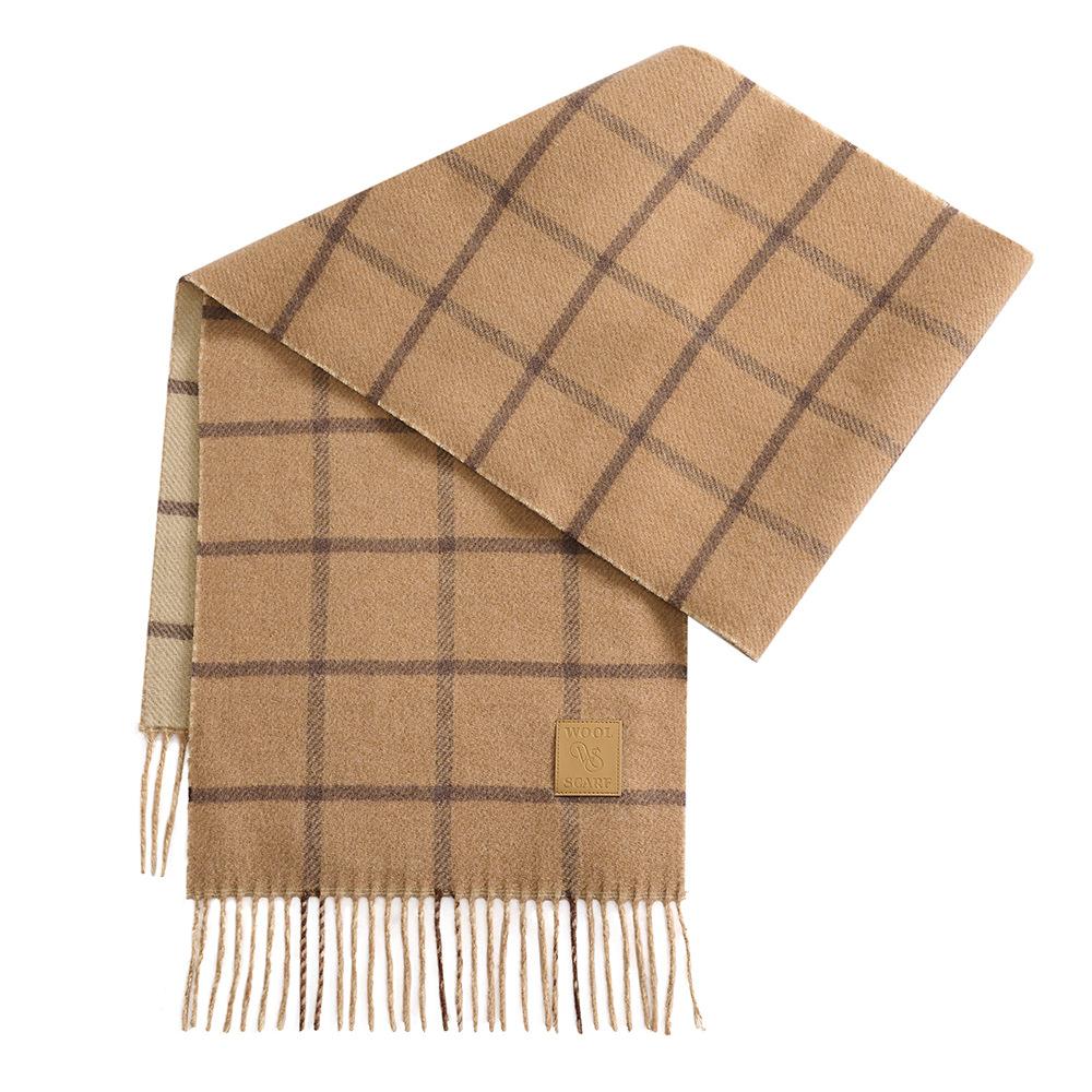 New Fashion Plaid 11 Scarf Women's Autumn and Winter Warm Tassel Shawl Versatile Student Scarf Men