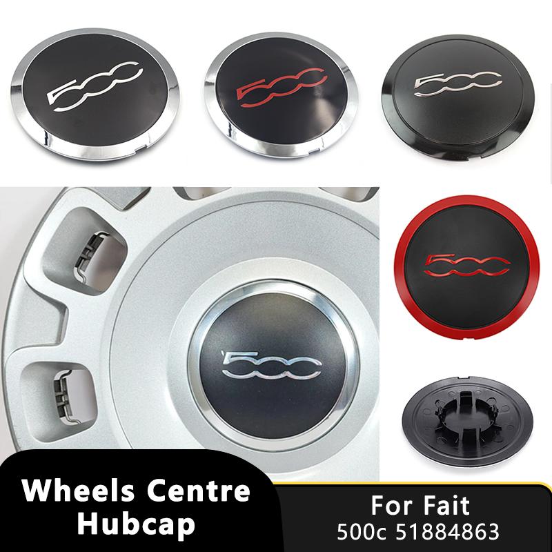 4KS 133mm Poklice pro kola Fiat 500 Sada středových poklic 68078419AC 68078421AC Kryt proti prachu Náhradní poklice náboje kola 51884863